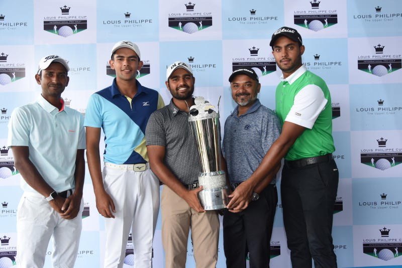 From left to right: Rashid Khan, Aadil Bedi(A), Honey Baisoya, Rahil Gangjee, Harimohan Singh (A) at the players press conference of Louis Philippe Cup 2018