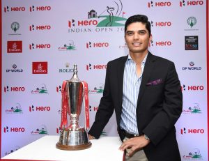 Ajeetesh Sandhu with the trophy