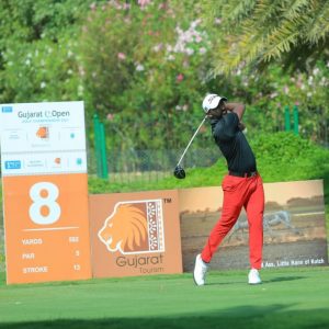 Chikkarangappa at the final round of Gujarat Open Golf 2021
