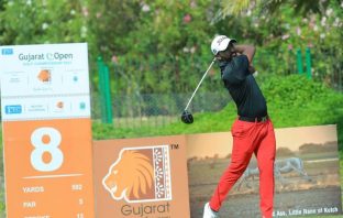 Chikkarangappa at the final round of Gujarat Open Golf 2021