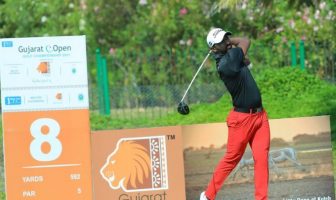 Chikkarangappa at the final round of Gujarat Open Golf 2021