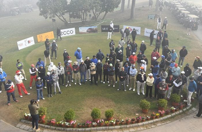 Players assembled for the Indian Golf Festival