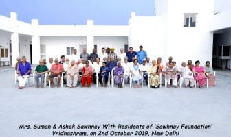 Residents of Vridhashram” in Mehrauli