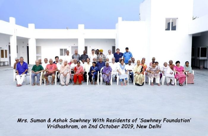 Residents of Vridhashram” in Mehrauli