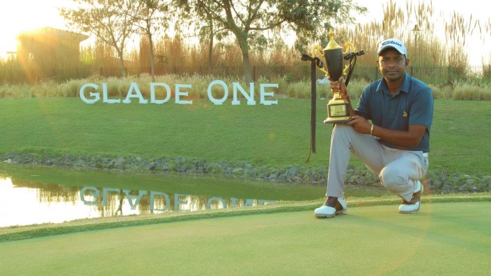 Om Prakash Chouhan with his trophy