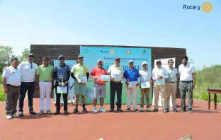 Winners of the Rotary Club's tournament at Belvedere in Ahmedabad