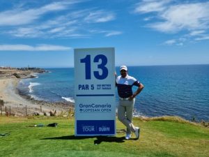 Gaganjeet Bhullar during the practice round at LAs Palmas in Spain
