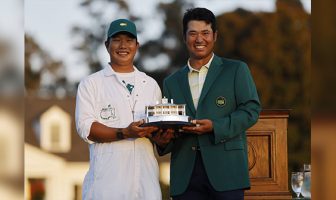 Shota Hayafuji and Hideki Matsuyama after the win