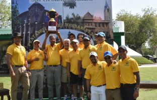 The winning team - Mayo College with team Captain Vikramaditya Singh holding the trophy