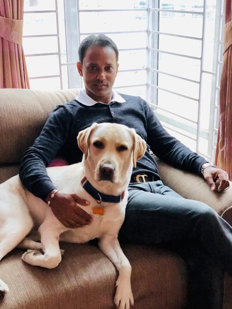 SSP Chawrasia with his dog Pixie
