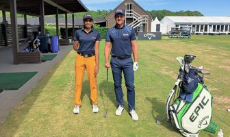 Diksha Dagar with major winner Henrik Stenson