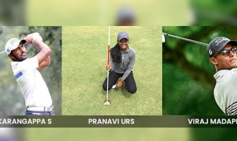 Chikka, Pranavi and Viraj are aiming to raise 5lakhs to support golf club staff