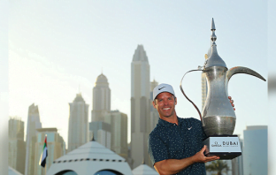Paul Casey the 2020 winner of Dubai Desert Classic