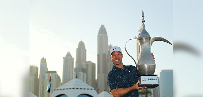 Paul Casey the 2020 winner of Dubai Desert Classic