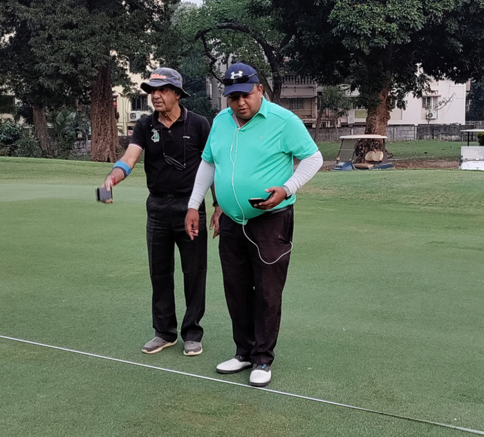 Mr JL Roy & Prosenjit Bhattacharjee preparing doing final course checks