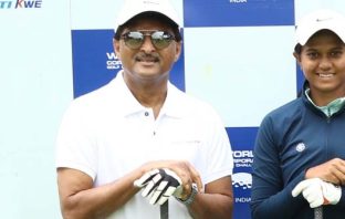 Sashi Kiran Shetty (Founder Allcargo Logistics) with Pranavi Urs in Bangalore