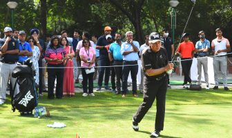 Gary Player during the clinic at DGC