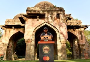 Nitithorn Thippong of Thailand poses with the trophy on No. 17 at DGC