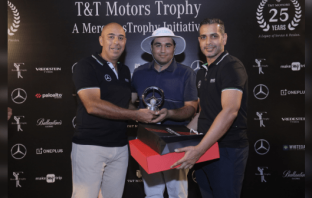Two Hole in Ones at Mercedes Benz – T&T Motors Trophy in Delhi From L-R - Vidur Talwar Armaan Anand (Cat. A Winner) & Rohan Talwar (Chairman & MD of T&T)
