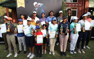 Shubhankar Sharma with winners of ther Ambala leg