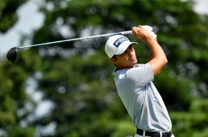 Ajeetesh Sandhu in action on Day 2 in Japan