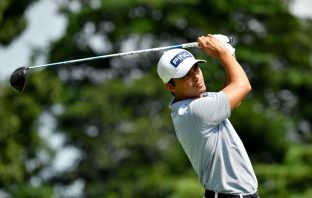 Ajeetesh Sandhu in action on Day 2 in Japan